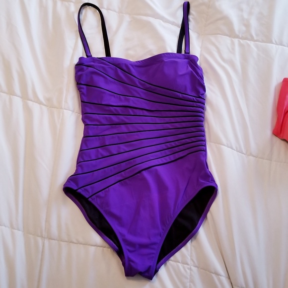 dark purple bathing suit